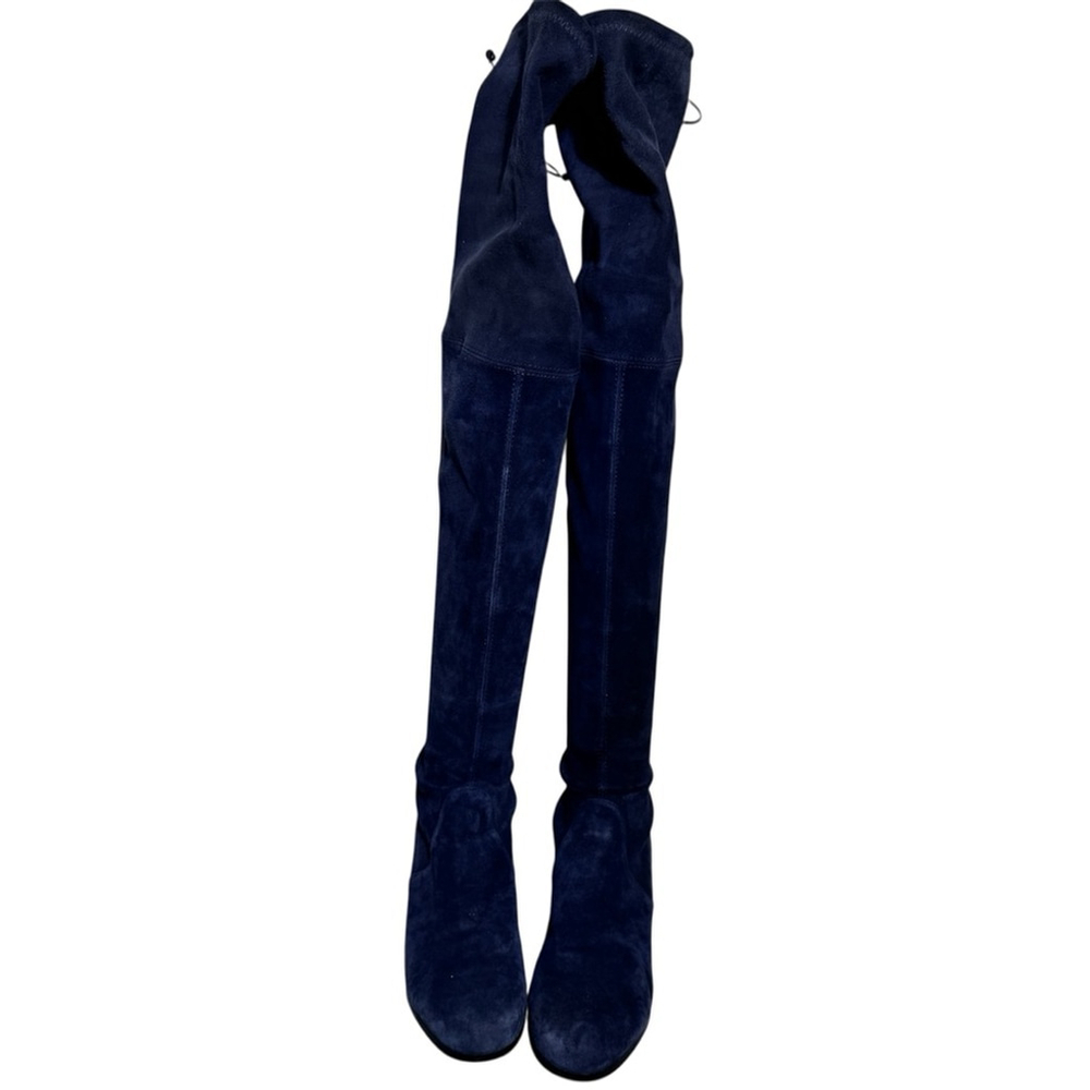 Stuart Weitzman Tieland Dark Blue Over the Knee Boots size 38 - Picture 3 of 6